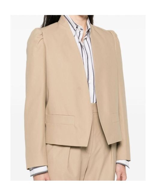 Max Mara Black Phebe Puff-Sleeve Open-Front Jacket