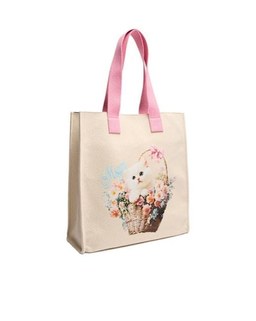 MSGM Pink Tote Vertical Bag