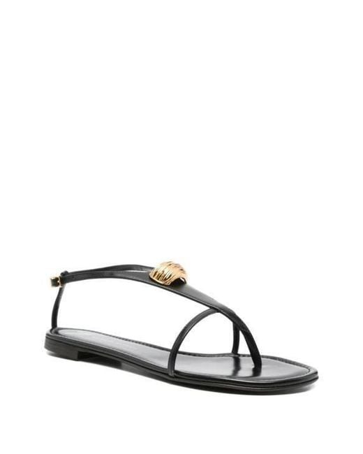Giuseppe Zanotti Brown Open-Toe Flat Sandals