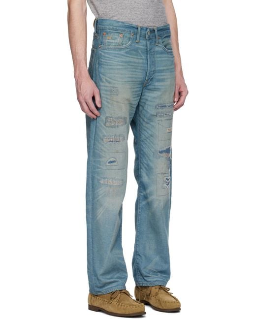 RRL 5-Pocket Plainfield Selvedge Jeans in Blue for Men | Lyst