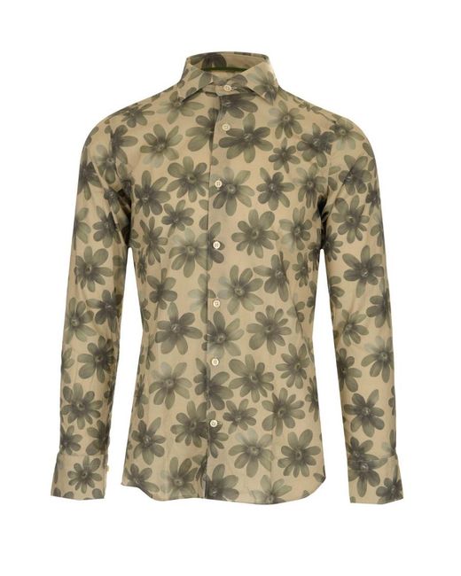 Al Duca D'aosta Green Floral Printed Shirt for men