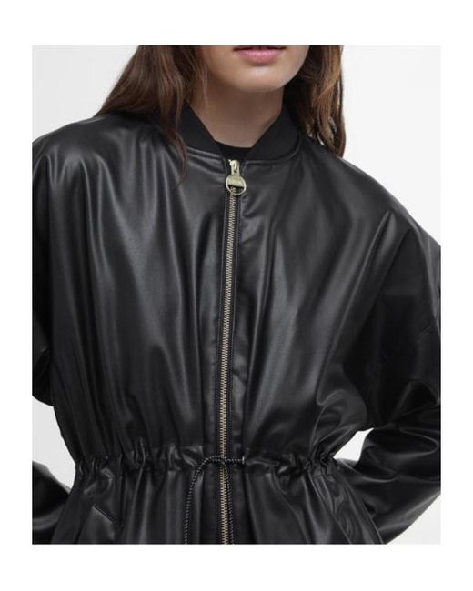 Barbour Black Riley Leather Jacket