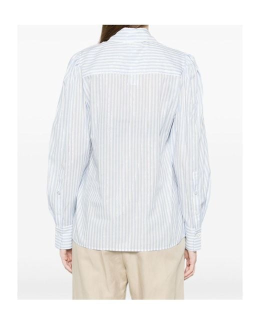 Twinset White Striped-Pattern Shirt