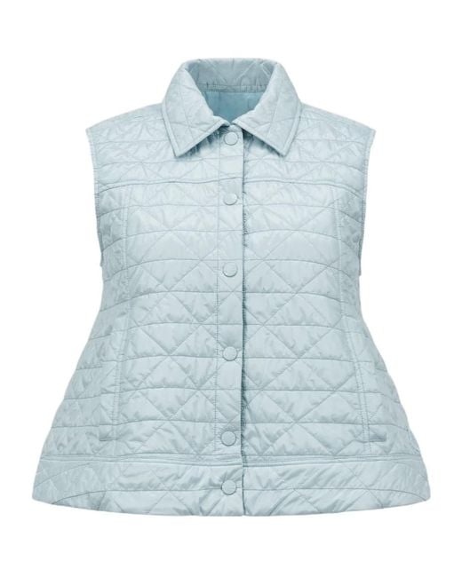 Moncler Blue Vayres Diamond-Quilted Padded Gilet