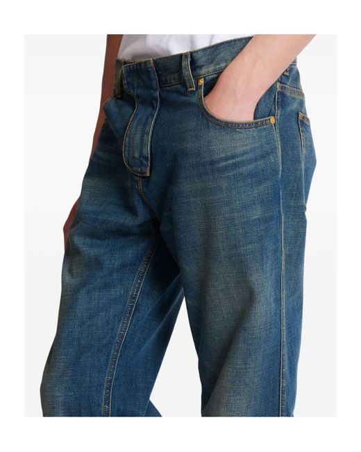 Balmain Blue Straight-Leg Jeans for men