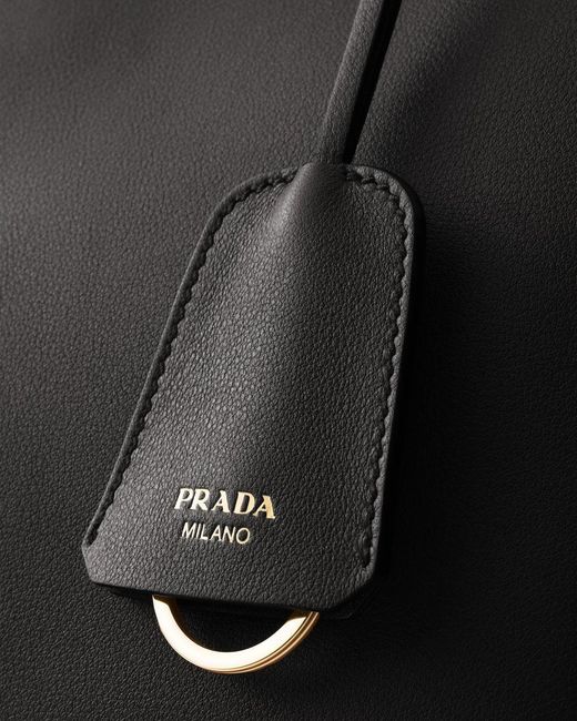 Prada Black Large Leather Tote Bag