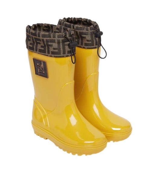 Fendi Yellow Rain Boots