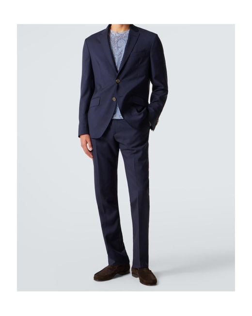 Etro Blue Wool Blazer for men