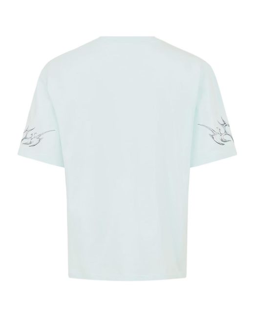 Casablanca White Logo Crew Neck T-Shirt for men