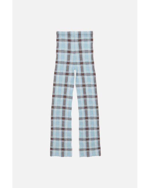 Acne Blue Checked Trousers