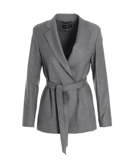 Weekend by Maxmara Gray Wool Jacket