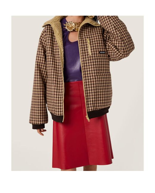 Miu Miu Purple Leather Top