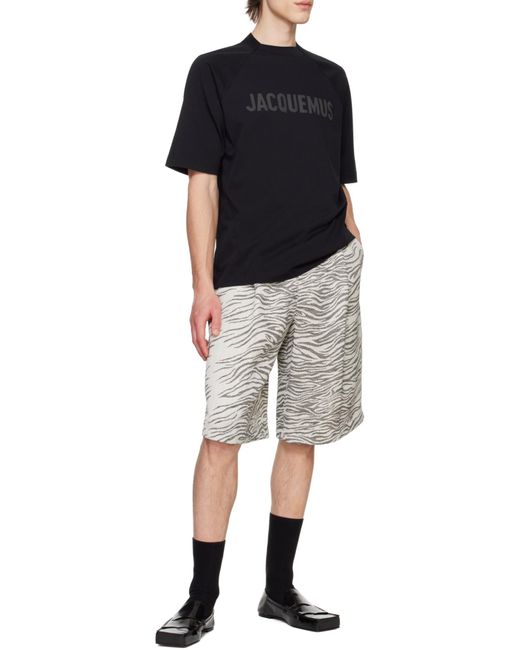 Jacquemus Black T-Shirt With Logo for men