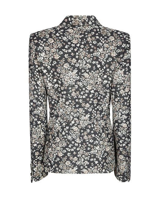 Dries Van Noten Gray Printed Blazer