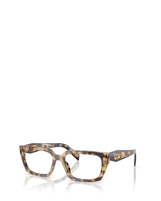 Prada White Eyewear Rectangle Frame Glasses for men