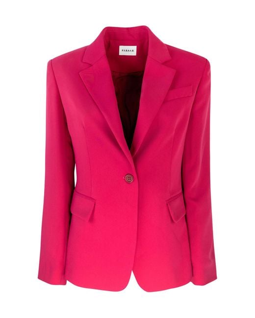 P.A.R.O.S.H. Pink Single-Breasted Blazer