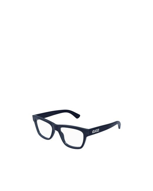 Gucci Blue Eyewear Rectangular Glasses And Frames for men