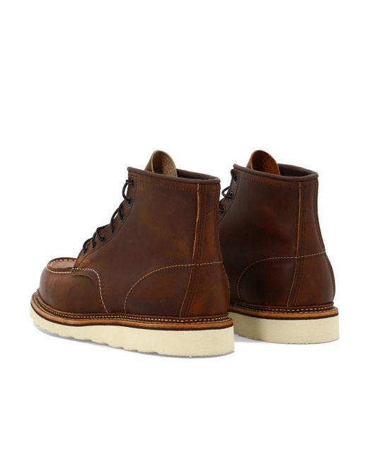 Red Wing Brown Logo Logo Short Boots for men