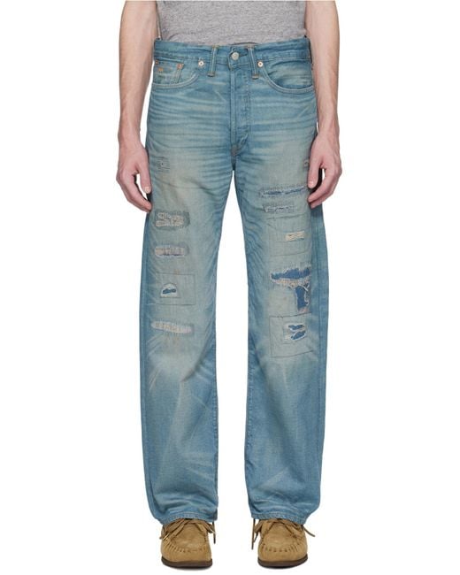 RRL 5-Pocket Plainfield Selvedge Jeans in Blue for Men | Lyst