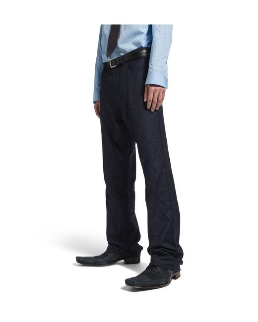 Balenciaga Blue Straight-Leg Tailored Pants for men