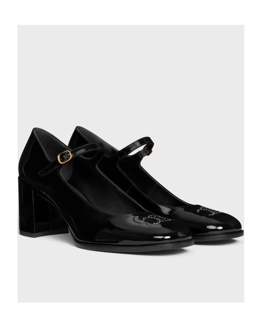 Celine Lily Perforated Triomphe Babies in Black | Lyst