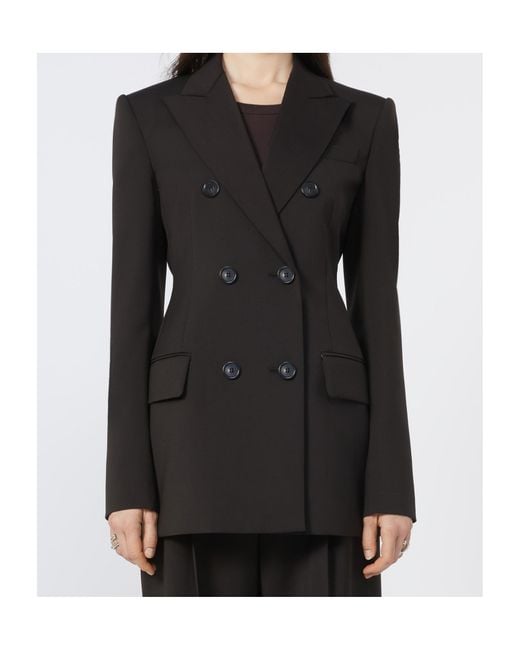 Sportmax Black Adamo Double-Breasted Jacket