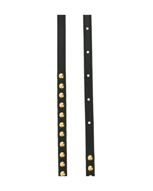 Prada White Stud Detail Belt