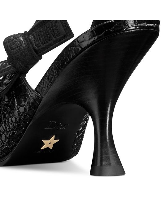 Dior Black Christian J'A Slingback Pumps