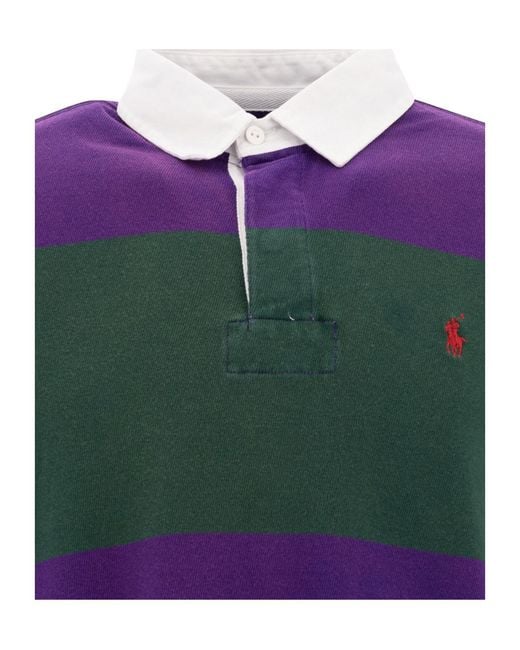 Ralph Lauren Green Iconic Rugby Polo Shirt for men