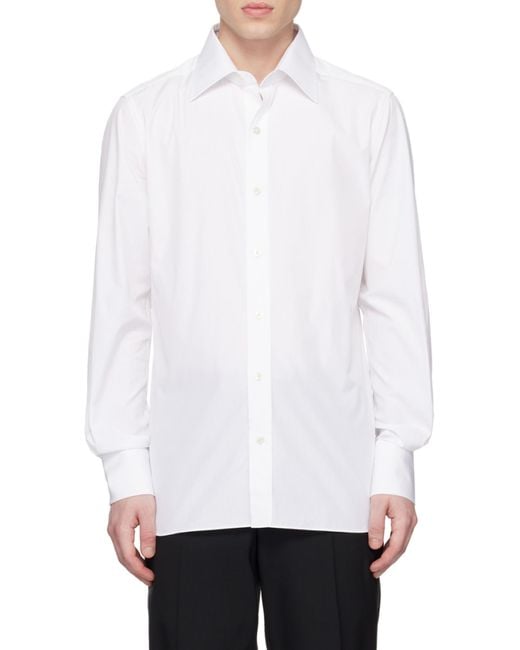 Tom Ford White Buttoned Long-Sleeved Shirt for men