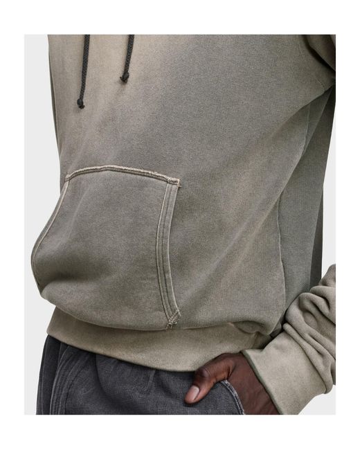 Maison Margiela Gray Washed Drawstring Hoodie for men