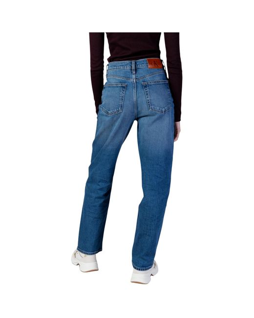 Calvin Klein Blue Button-Fastening Five-Pockets Jeans