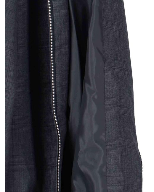 Frankie Shop Blue Baxter Plaid Zip Jacket