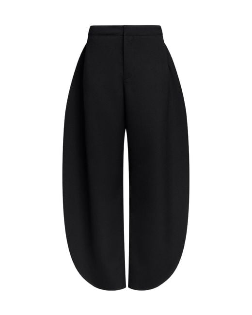 Alaïa Black Virgin Wool Petal Trousers