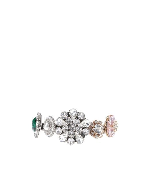 MM6 by Maison Margiela White Embellished Logo Engraved Ring