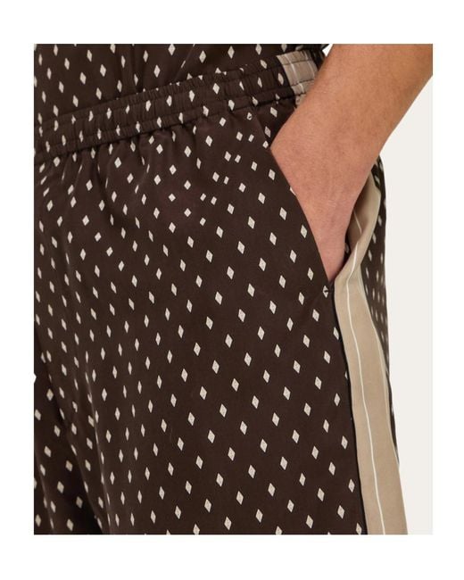 Ferragamo Multicolor Ferragamo Geometric Print Bermuda Shorts for men