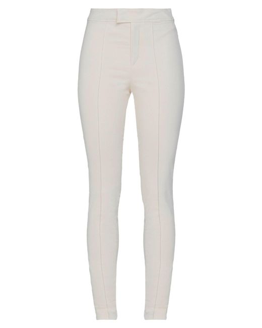 Isabel Marant White High-Waisted Slim-Fit Two-Tone Skinny Pants