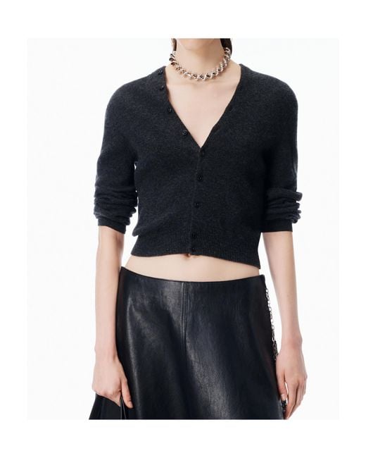 Alexander Wang Black Button-Up Knit Cardigan