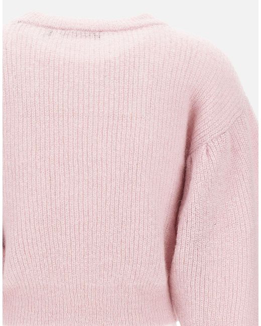 ROTATE BIRGER CHRISTENSEN Pink Cropped Jumper