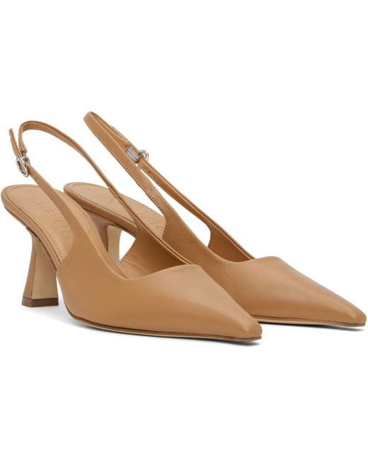 Aeyde Brown Fernanda Leather Lace-Up Pumps