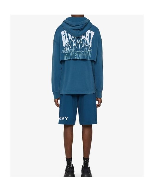 Givenchy Blue Long-Sleeved Sweater for men
