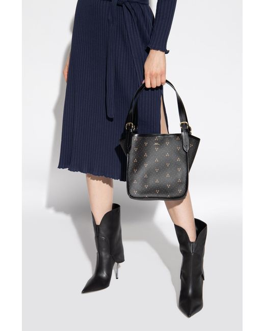 A.P.C. Black Poppy Small Tote Bag