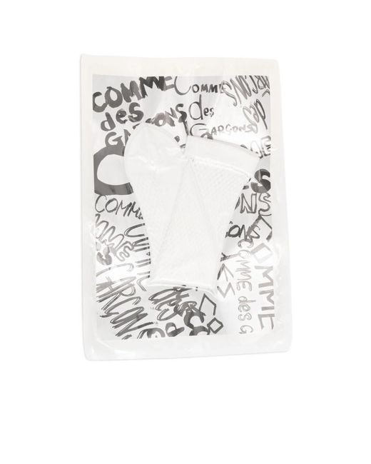 Comme des Garçons White Comme Des Garçons Open Knitted Socks for men