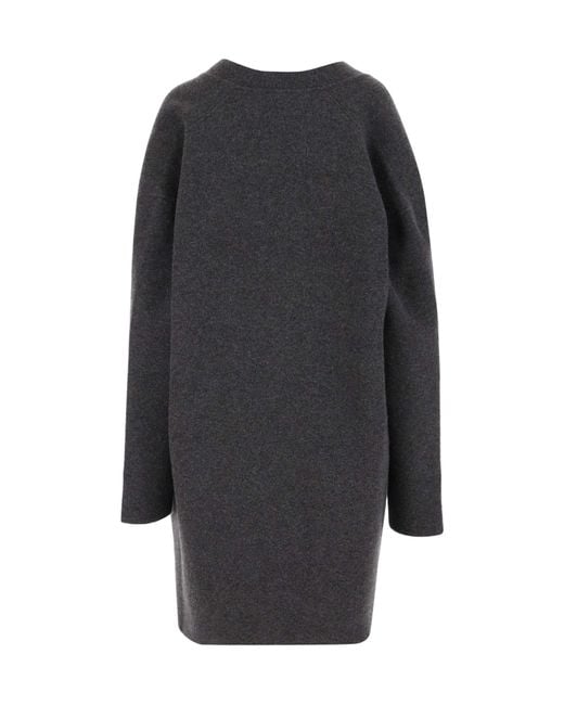 Jil Sander Black V-Neck Button-Up Cardigan