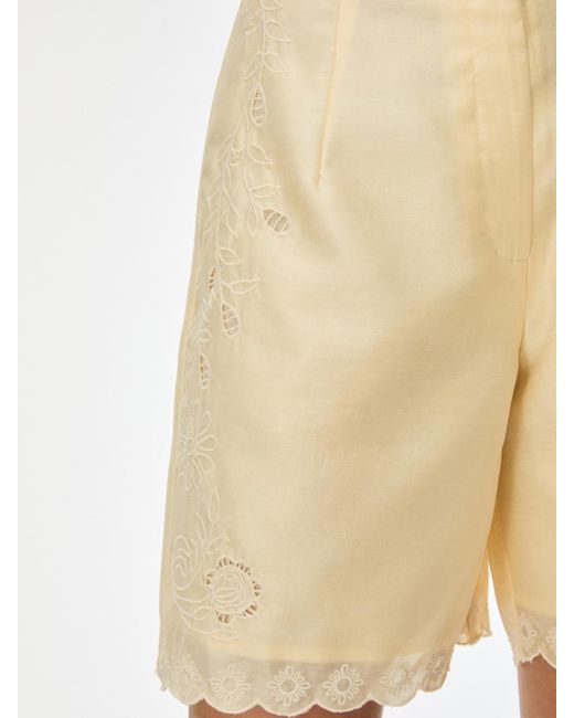 iBlues Natural Embroidered Bermuda Shorts