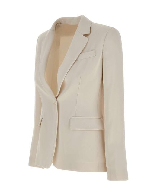 P.A.R.O.S.H. Natural P.A.R.O..H. Single-Breasted Tailored Blazer