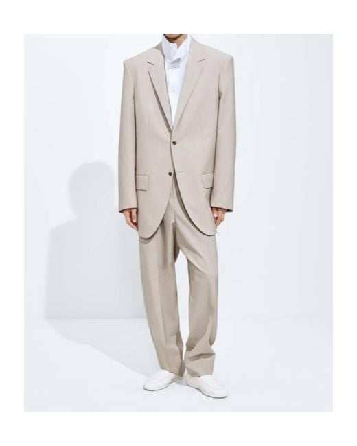 Bottega Veneta White Cotton Poplin Pinstripes Shirt for men