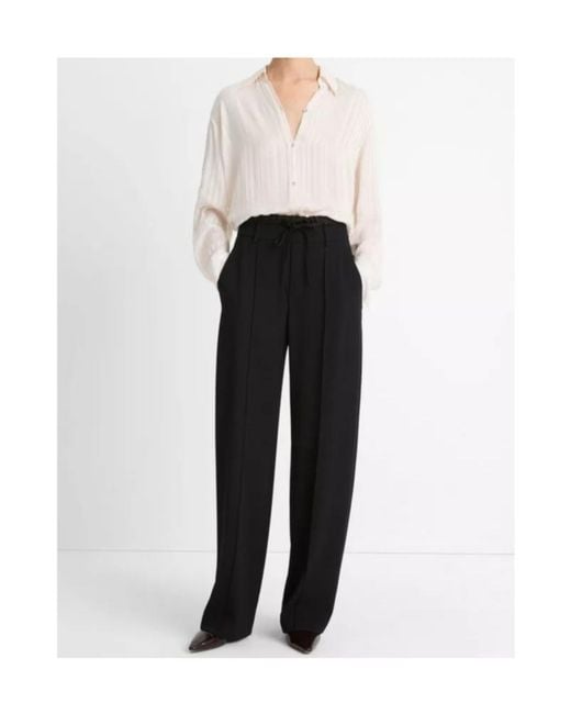 Vince Black Crepe Palazzo Pants