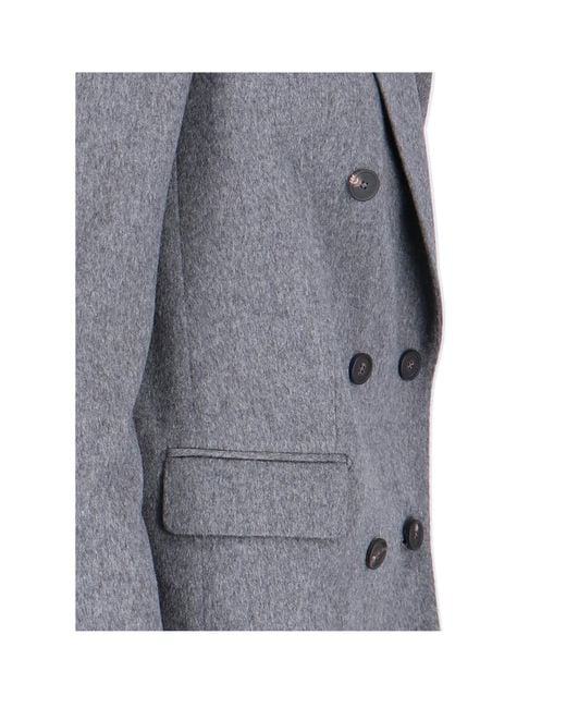 Tagliatore Gray Jamine Double-Breasted Cashmere Blazer