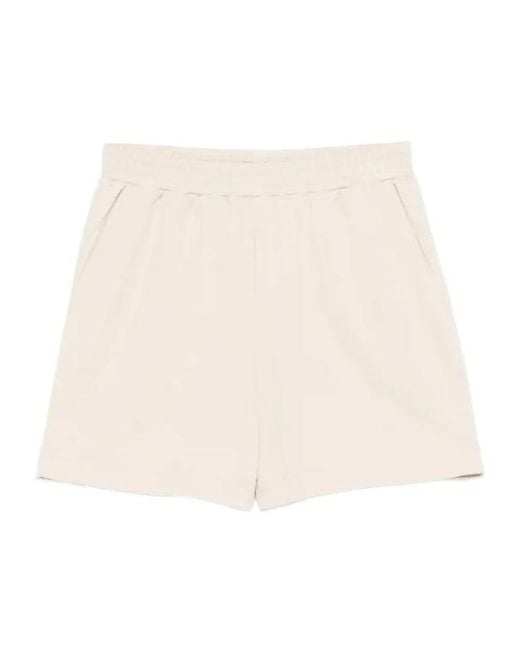 Twinset Natural Elastic-Waistband Shorts